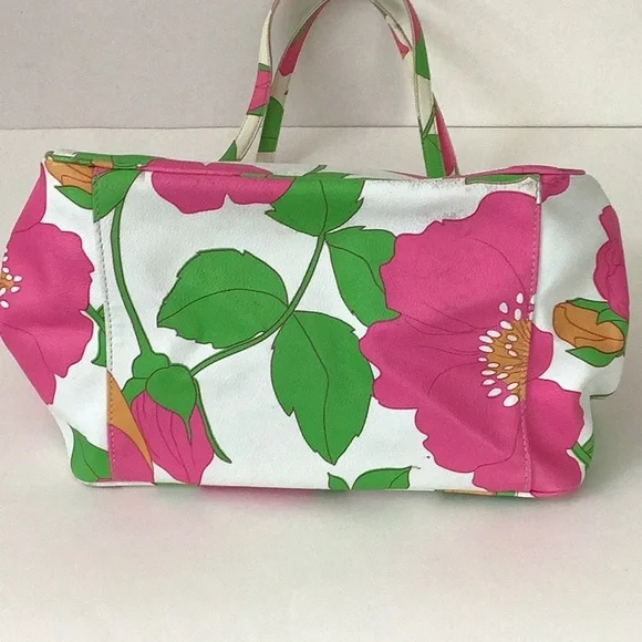 Kate Spade Floral Bucket Bag/Tote Double Handle Pockets FLAWS See Description - Picture 5 of 12